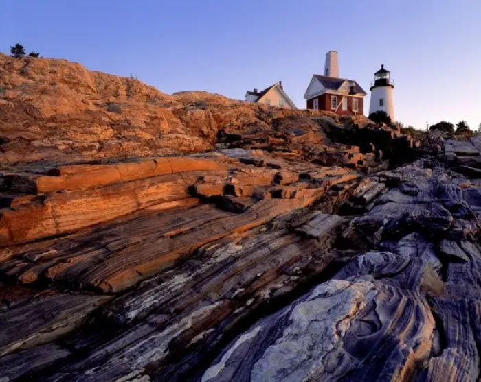 Framed Print : USA, Maine, Pemaquid Light. A pink sunrise washes the rocks near Pemaquid Light, Lincoln Co Framed Print : USA, Maine, Pemaquid Light. A pink sunrise washes the rocks near Pemaquid Light, Lincoln Co