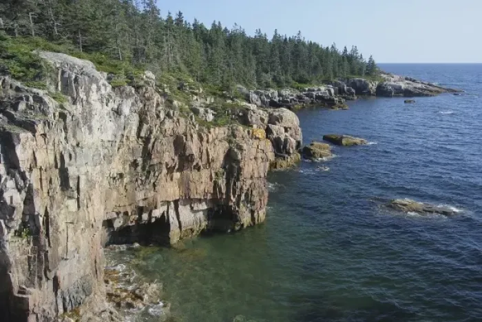Framed Print : USA, Maine, Schoodic Peninsula. Ravens Nest cliffs, part of Acadia National Framed Print : USA, Maine, Schoodic Peninsula. Ravens Nest cliffs, part of Acadia National