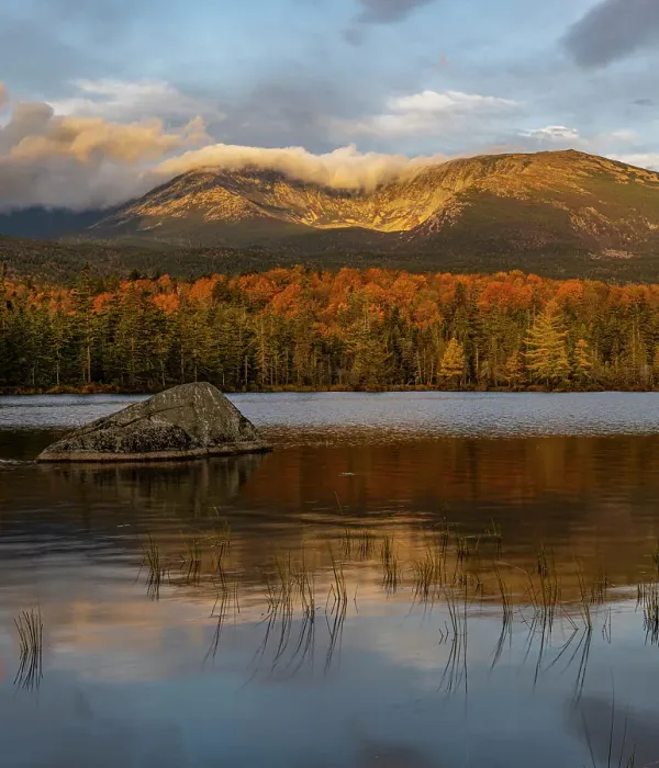 Framed Print : USA, Maine. View of Mount Katahdin in morning from Sandy Stream Pond Framed Print : USA, Maine. View of Mount Katahdin in morning from Sandy Stream Pond