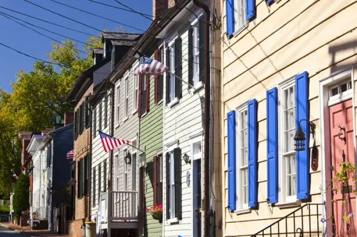Framed Print : USA, Maryland, Annapolis. Historic building details