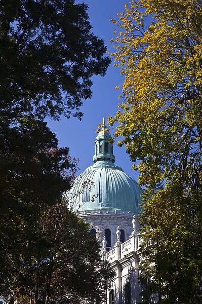 USA, Maryland, Annapolis. US Naval Academy, dome of the Main Chapel