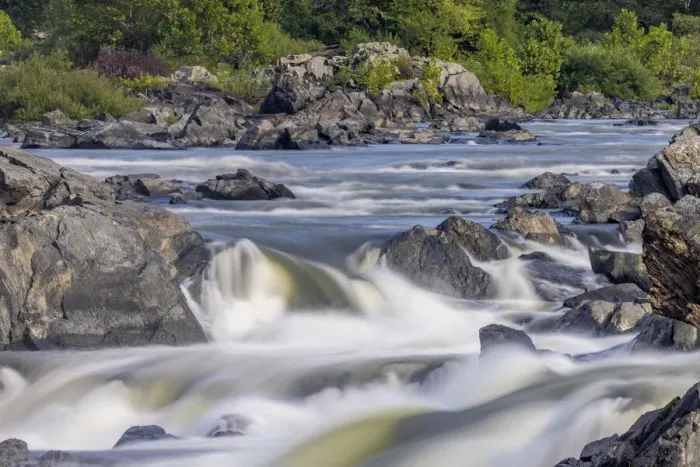 Framed Print : Usa, Maryland. Great Falls Overlook, Potomac River, Long Exposure of the Water of the Potomac Framed Print : Usa, Maryland. Great Falls Overlook, Potomac River, Long Exposure of the Water of the Potomac