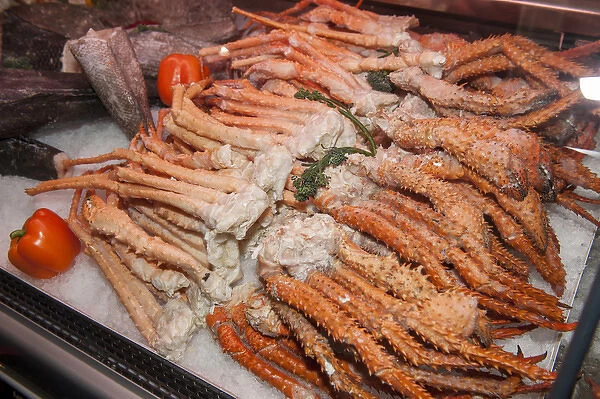 USA, Massachusetts, Boston, Boston Food and Restaurant Show, King crab legs