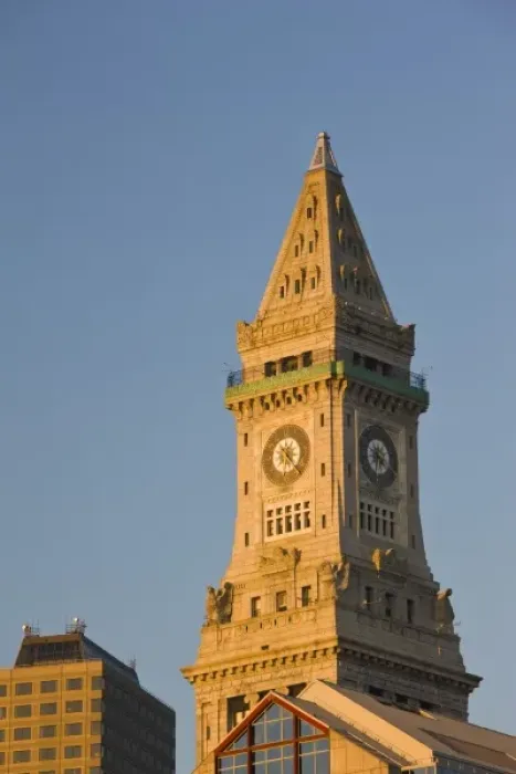 Framed Print : USA, Massachusetts, Boston. Customs House, dawn