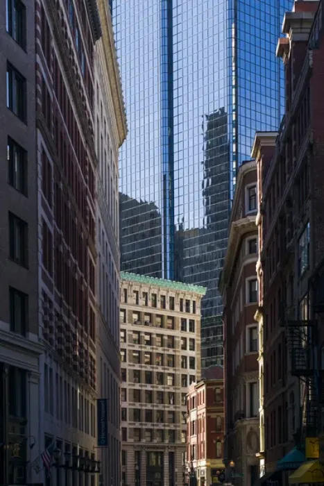 Framed Print : USA, Massachusetts, Boston, Financial District, office buildings Framed Print : USA, Massachusetts, Boston, Financial District, office buildings