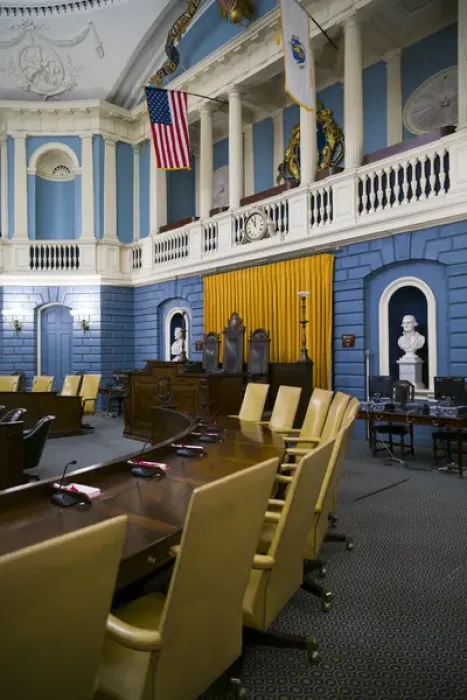 Framed Print : USA, Massachusetts, Boston, Massachusetts State House, state senate chamber Framed Print : USA, Massachusetts, Boston, Massachusetts State House, state senate chamber