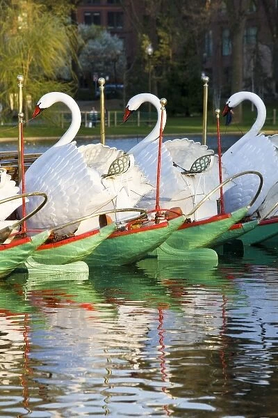 USA, Massachusetts, Boston. Public Garden, Swanboats