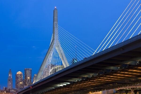 USA, Massachusetts, Boston. The Zakim Bridge