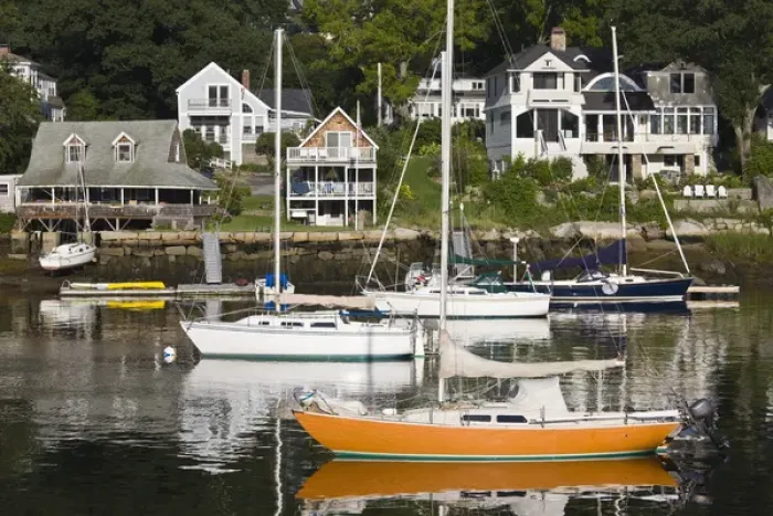 Framed Print : USA, Massachusetts, Cape Ann, Gloucester. Annisquam Village, Lobster Cove