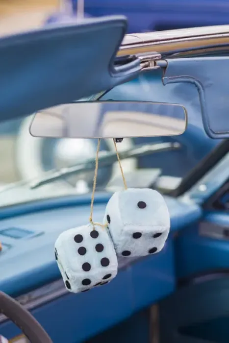 Framed Print : USA, Massachusetts, Cape Ann, Gloucester, Antique Car Show, 1950s-era, fuzzy dice Framed Print : USA, Massachusetts, Cape Ann, Gloucester, Antique Car Show, 1950s-era, fuzzy dice