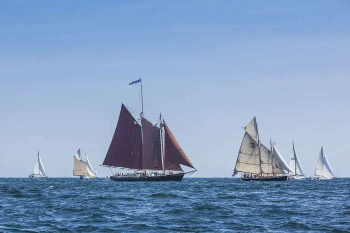 Framed Print : USA, Massachusetts, Cape Ann, Gloucester. Gloucester Schooner Festival