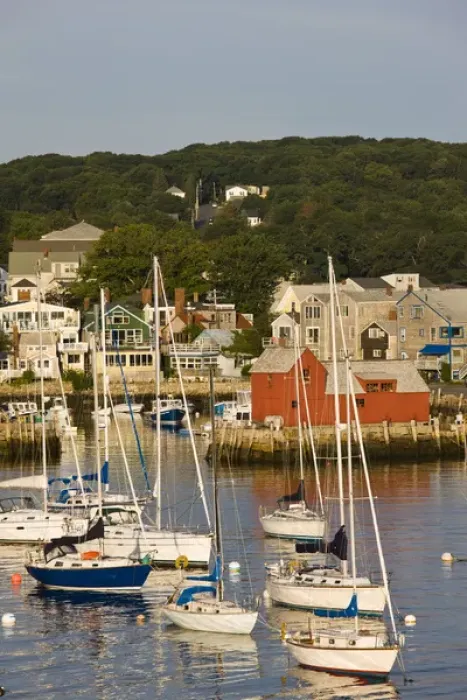 Framed Print : USA, Massachusetts, Cape Ann, Rockport. Harbor View, morning