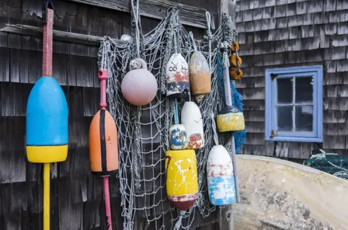 Framed Print : USA, Massachusetts, Cape Ann, Rockport, lobster buoys Framed Print : USA, Massachusetts, Cape Ann, Rockport, lobster buoys