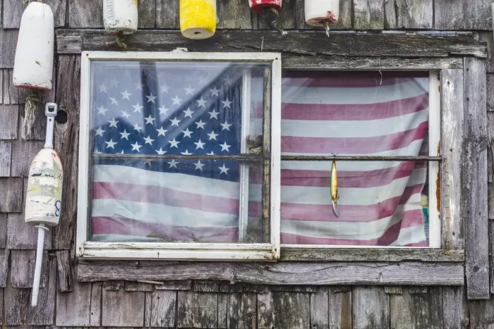 Framed Print : USA, Massachusetts, Cape Ann, Rockport. Fishing shack with US flag Framed Print : USA, Massachusetts, Cape Ann, Rockport. Fishing shack with US flag