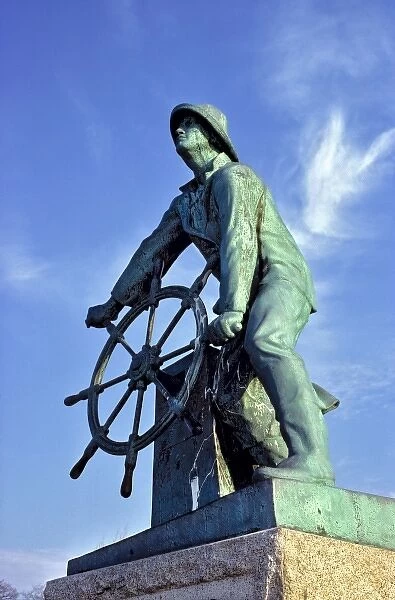 USA, Massachusetts, Gloucester. This Gloucester, Massachusetts, Fisherman Monument