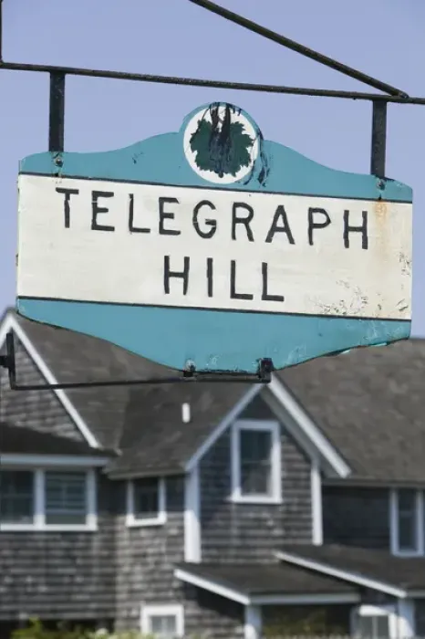 Framed Print : USA-MASSACHUSETTS-Marthas Vineyard-East Chop: Telegraph Hill Sign Framed Print : USA-MASSACHUSETTS-Marthas Vineyard-East Chop: Telegraph Hill Sign