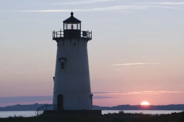 Framed Print : USA-MASSACHUSETTS-Marthas Vineyard: Edgartown- Edgartown Lighthouse / Sunrise Framed Print : USA-MASSACHUSETTS-Marthas Vineyard: Edgartown- Edgartown Lighthouse / Sunrise