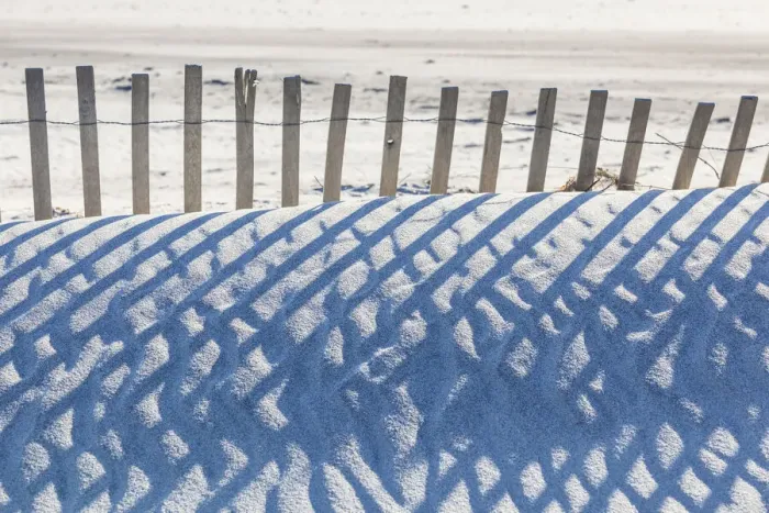 Framed Print : USA, Massachusetts, Nantucket Island. Madaket. Madaket Beach, sand fence and shadows Framed Print : USA, Massachusetts, Nantucket Island. Madaket. Madaket Beach, sand fence and shadows