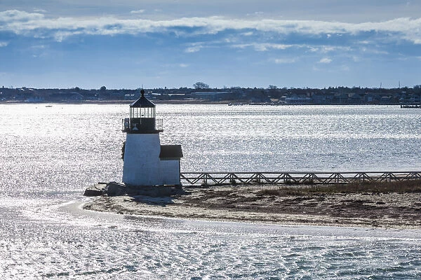 USA, Massachusetts, Nantucket Island. Nantucket Town, Brant Point Lighthouse