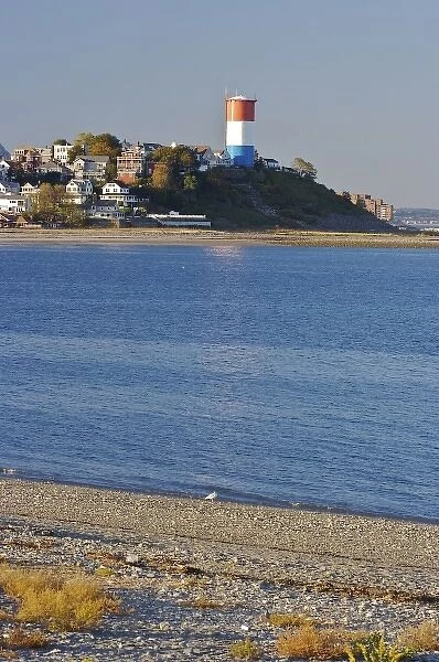 USA, Massachusetts, Winthrop. A view of Winthrop from Deer Island