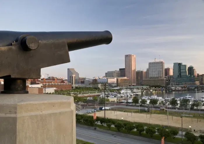 Framed Print : USA, MD, Baltimore. The view from Federal Hill