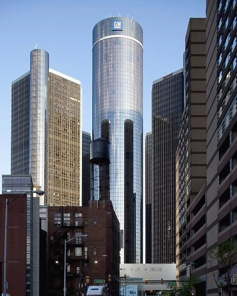USA, Michigan, Detroit, General Motors corporate headquarters in the Renaissance