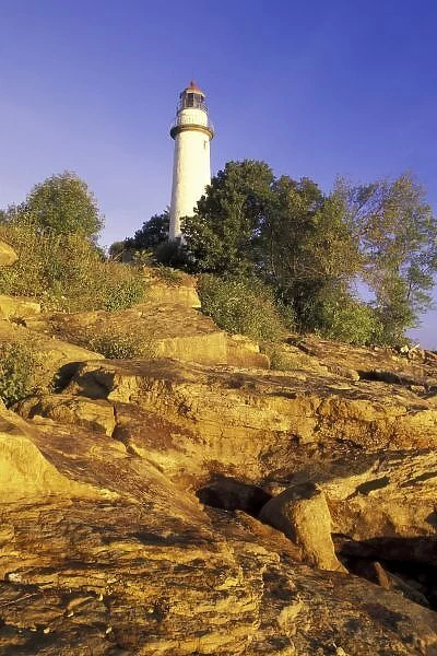 USA, Michigan, Lake Huron. Pointe Aux Barques Lighthouse