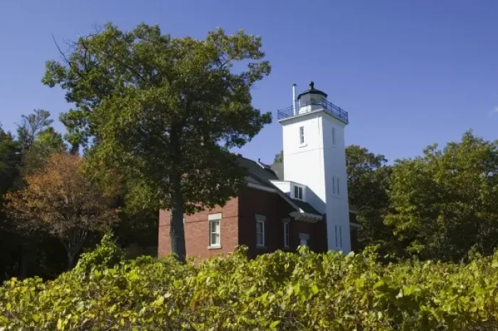 Framed Print : USA, Michigan, Lake Huron Shore: Rogers City, Forty Mile Point Lighthouse Framed Print : USA, Michigan, Lake Huron Shore: Rogers City, Forty Mile Point Lighthouse