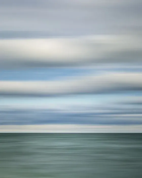 Framed Print : USA, Michigan, Mackinac Island. Abstract blur of Lake Huron from Mission Point