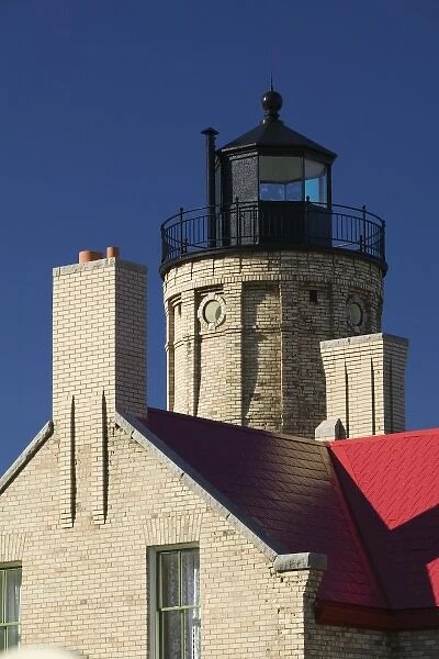 USA, Michigan, Straits of Mackinac: Mackinaw City, Old Mackinac Point Lighthouse