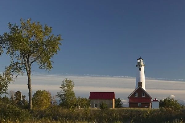 USA, Michigan, Tawas City: Tawas Point State Park, Tawas Point Lighthouse on Lake Huron