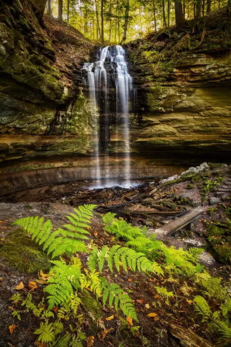 Framed Print : USA, Michigan, Upper Peninsula, Munising, Autumn at Tannery Falls, aka Olson Falls Framed Print : USA, Michigan, Upper Peninsula, Munising, Autumn at Tannery Falls, aka Olson Falls