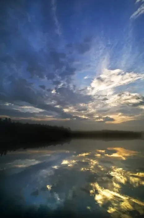Framed Print : USA, Michigan, Upper Peninsula. Sunrise sky reflected in Petes Lake Framed Print : USA, Michigan, Upper Peninsula. Sunrise sky reflected in Petes Lake