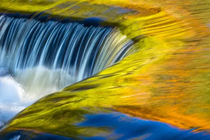 Framed Print : USA, Michigan, waterfall, abstract