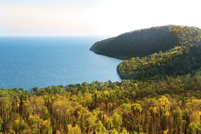 Framed Print : USA, Minnesota, Superior National Forest. Autumn forest colors on North Shore of Lake Superior. ©Don Grall / Jaynes Gallery / DanitaDelimont.com Framed Print : USA, Minnesota, Superior National Forest. Autumn forest colors on North Shore of Lake Superior. ©Don Grall / Jaynes Gallery / DanitaDelimont.com