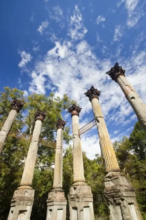 Framed Print : USA, Mississippi, Port Gibson. Windsor Ruins, standing columns from former plantation house