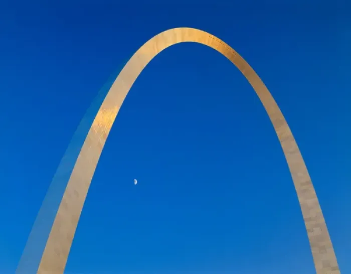 Framed Print : 07. USA, Missouri, St. Louis, Jefferson National Expansion Memorial, Gateway Arch at dusk Framed Print : 07. USA, Missouri, St. Louis, Jefferson National Expansion Memorial, Gateway Arch at dusk