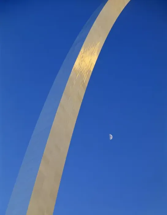 Framed Print : USA, Missouri, St. Louis, Jefferson National Expansion Memorial, Gateway Arch at dusk