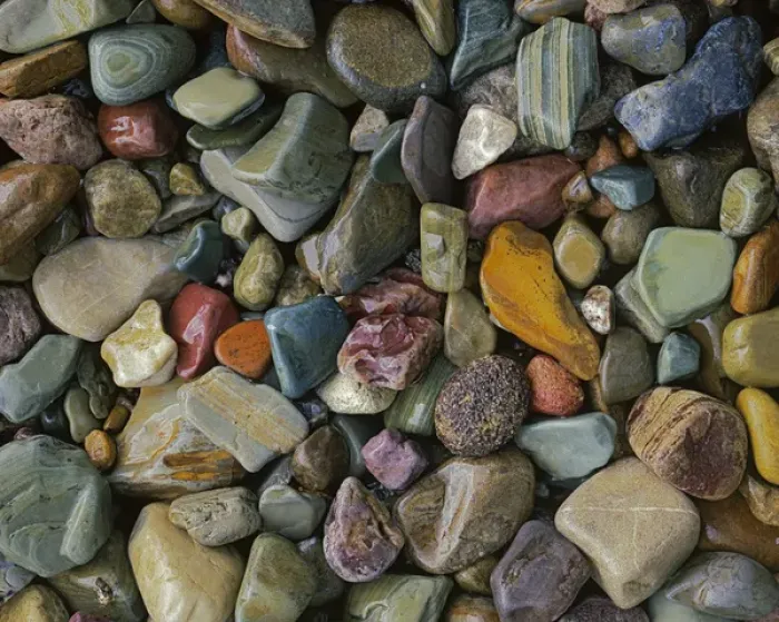 Framed Print : USA, Montana, Glacier National Park, Stones along St. Mary Lake Framed Print : USA, Montana, Glacier National Park, Stones along St. Mary Lake