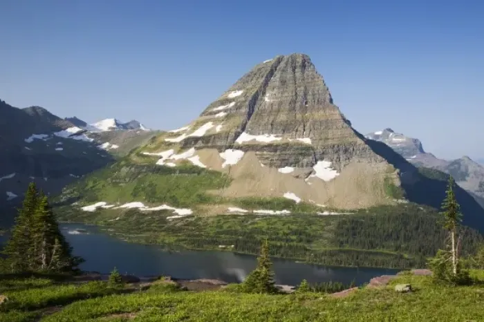 Framed Print : USA, Montana, Glacier National Park, Logan Pass, Hidden Lake and Bearhat Mountain Framed Print : USA, Montana, Glacier National Park, Logan Pass, Hidden Lake and Bearhat Mountain
