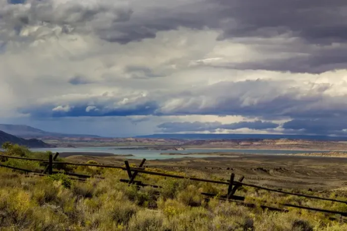 Framed Print : USA, Montana. Landscape of Flaming Gorge National Recreation Area