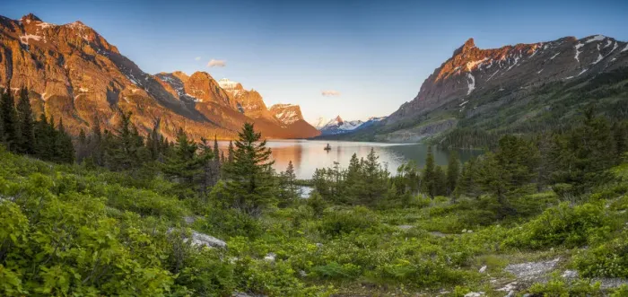 Framed Print : USA, Montana. View of St. Mary Lake and Wild Goose Island Framed Print : USA, Montana. View of St. Mary Lake and Wild Goose Island
