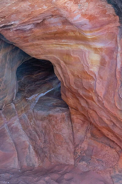 USA, Nevada. Abstract lines in the sandstone, Valley of Fire State Park