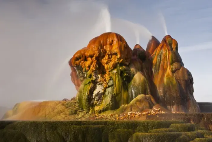 Framed Print : USA, Nevada, Black Rock Desert. View of the Fly Geyser