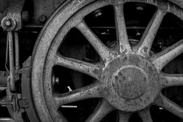 Framed Print : USA, Nevada, Ely. Black & White of train wheel Framed Print : USA, Nevada, Ely. Black & White of train wheel
