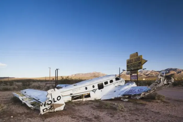 Framed Print : USA, Nevada, Great Basin, Beatty, abandoned small airplane by Angels Ladies Brothel Framed Print : USA, Nevada, Great Basin, Beatty, abandoned small airplane by Angels Ladies Brothel