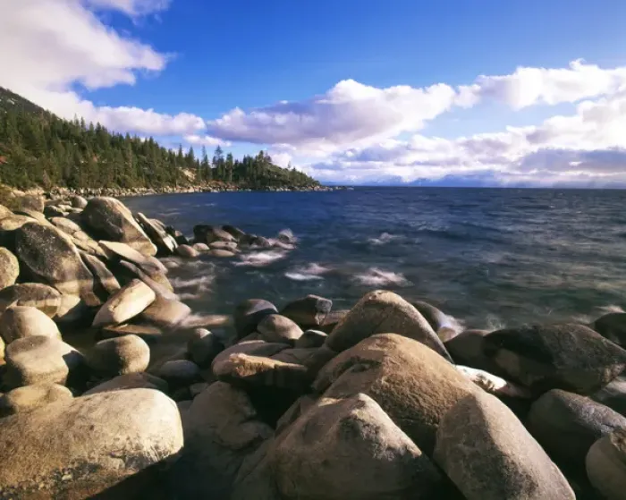 Framed Print : USA, Nevada, Lake Tahoe Nevada State Park, View of lake Tahoe