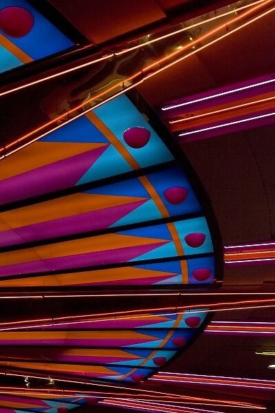 USA, Nevada, Las Vegas. Abstract colorful neon lights