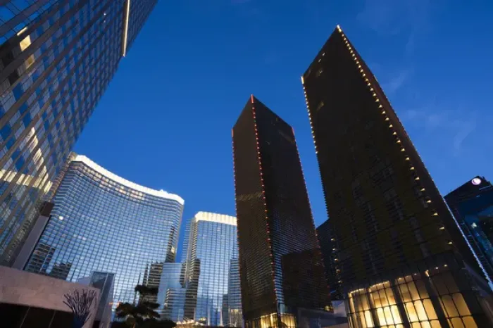 Framed Print : USA, Nevada, Las Vegas, CityCenter, dawn Framed Print : USA, Nevada, Las Vegas, CityCenter, dawn