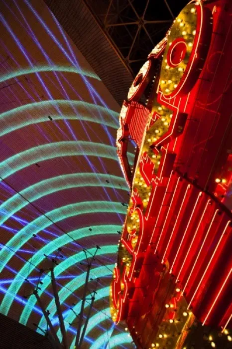 Framed Print : USA, Nevada, Las Vegas, Downtown, Fremont Street Experience, Fremont Casino sign
